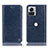 Coque Portefeuille Livre Cuir Etui Clapet H04P pour Motorola Moto Edge X30 Pro 5G Bleu