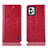 Coque Portefeuille Livre Cuir Etui Clapet H04P pour Motorola Moto G32 Rouge