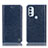 Coque Portefeuille Livre Cuir Etui Clapet H04P pour Motorola Moto G71 5G Bleu