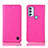 Coque Portefeuille Livre Cuir Etui Clapet H04P pour Motorola Moto G71 5G Rose Rouge