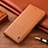 Coque Portefeuille Livre Cuir Etui Clapet H04P pour Samsung Galaxy S21 5G Orange