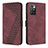 Coque Portefeuille Livre Cuir Etui Clapet H04X pour Xiaomi Redmi 10 4G Vin Rouge
