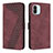 Coque Portefeuille Livre Cuir Etui Clapet H04X pour Xiaomi Redmi A1 Vin Rouge Petit