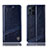 Coque Portefeuille Livre Cuir Etui Clapet H05P pour Oppo Find X3 Pro 5G Bleu Petit