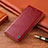 Coque Portefeuille Livre Cuir Etui Clapet H05P pour Samsung Galaxy M51 Rouge
