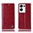 Coque Portefeuille Livre Cuir Etui Clapet H06P pour Oppo Reno9 Pro+ Plus 5G Rouge