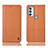 Coque Portefeuille Livre Cuir Etui Clapet H07P pour Motorola Moto G71 5G Orange