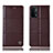 Coque Portefeuille Livre Cuir Etui Clapet H07P pour Oppo A54 5G Marron