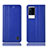 Coque Portefeuille Livre Cuir Etui Clapet H07P pour Vivo iQOO 8 5G Bleu