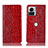 Coque Portefeuille Livre Cuir Etui Clapet H08P pour Motorola Moto Edge X30 Pro 5G Rouge