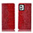 Coque Portefeuille Livre Cuir Etui Clapet H08P pour Motorola Moto G32 Rouge