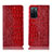 Coque Portefeuille Livre Cuir Etui Clapet H08P pour Oppo A55S 5G Rouge