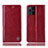 Coque Portefeuille Livre Cuir Etui Clapet H09P pour Oppo Find X3 Pro 5G Rouge
