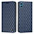 Coque Portefeuille Livre Cuir Etui Clapet H09X pour Motorola Moto E22S Bleu Petit