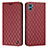 Coque Portefeuille Livre Cuir Etui Clapet H09X pour Motorola Moto E22S Rouge
