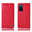 Coque Portefeuille Livre Cuir Etui Clapet H10P pour Oppo A55S 5G Rouge