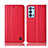 Coque Portefeuille Livre Cuir Etui Clapet H10P pour Oppo Reno6 Pro+ Plus 5G Rouge