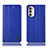 Coque Portefeuille Livre Cuir Etui Clapet H11P pour Motorola MOTO G52 Bleu
