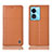 Coque Portefeuille Livre Cuir Etui Clapet H11P pour Oppo A58x 5G Orange