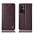 Coque Portefeuille Livre Cuir Etui Clapet H11P pour Oppo F21s Pro 5G Marron
