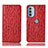 Coque Portefeuille Livre Cuir Etui Clapet H15P pour Motorola Moto G41 Rouge