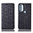 Coque Portefeuille Livre Cuir Etui Clapet H16P pour Motorola Moto G71 5G Noir