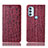 Coque Portefeuille Livre Cuir Etui Clapet H16P pour Motorola Moto G71 5G Rouge