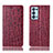 Coque Portefeuille Livre Cuir Etui Clapet H16P pour Oppo Reno6 Pro+ Plus 5G Rouge