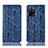 Coque Portefeuille Livre Cuir Etui Clapet H17P pour Oppo A53s 5G Bleu