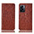 Coque Portefeuille Livre Cuir Etui Clapet H18P pour Oppo A56S 5G Marron