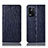 Coque Portefeuille Livre Cuir Etui Clapet H18P pour Oppo K9X 5G Bleu