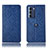 Coque Portefeuille Livre Cuir Etui Clapet H19P pour Motorola Moto G200 5G Bleu