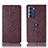 Coque Portefeuille Livre Cuir Etui Clapet H19P pour Motorola Moto G200 5G Vin Rouge
