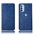 Coque Portefeuille Livre Cuir Etui Clapet H19P pour Motorola Moto G41 Bleu