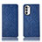 Coque Portefeuille Livre Cuir Etui Clapet H19P pour Motorola MOTO G52 Bleu