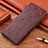 Coque Portefeuille Livre Cuir Etui Clapet H19P pour Samsung Galaxy A02s Vin Rouge