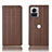 Coque Portefeuille Livre Cuir Etui Clapet H20P pour Motorola Moto Edge X30 Pro 5G Marron Petit