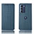 Coque Portefeuille Livre Cuir Etui Clapet H20P pour Motorola Moto G200 5G Bleu