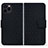 Coque Portefeuille Livre Cuir Etui Clapet HF1 pour Apple iPhone 14 Pro Noir