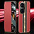 Coque Portefeuille Livre Cuir Etui Clapet JB4 pour Huawei P50 Pro Rouge Petit