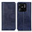 Coque Portefeuille Livre Cuir Etui Clapet K01Z pour Xiaomi Redmi 10 India Bleu