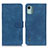 Coque Portefeuille Livre Cuir Etui Clapet K03Z pour Nokia C12 Pro Bleu Petit