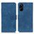 Coque Portefeuille Livre Cuir Etui Clapet K03Z pour Realme 10 4G Bleu