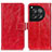 Coque Portefeuille Livre Cuir Etui Clapet K04Z pour OnePlus 12R 5G Rouge Petit