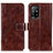 Coque Portefeuille Livre Cuir Etui Clapet K04Z pour Oppo A94 5G Marron