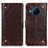 Coque Portefeuille Livre Cuir Etui Clapet K06Z pour Nokia X100 5G Marron Petit