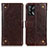 Coque Portefeuille Livre Cuir Etui Clapet K06Z pour Oppo F19s Marron