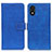 Coque Portefeuille Livre Cuir Etui Clapet K07Z pour Huawei Honor X5 Bleu
