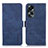 Coque Portefeuille Livre Cuir Etui Clapet K07Z pour Oppo A58 5G Bleu