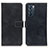 Coque Portefeuille Livre Cuir Etui Clapet K07Z pour Oppo Reno6 5G Noir